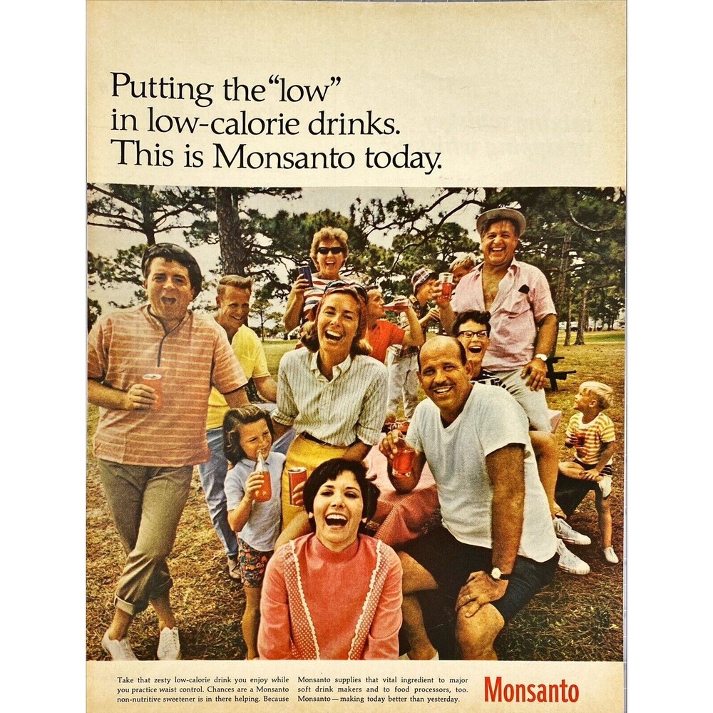 Monsanto Non-nutritive Sweetener "Putting the LOW in Low-Calorie" Print Ad 1967